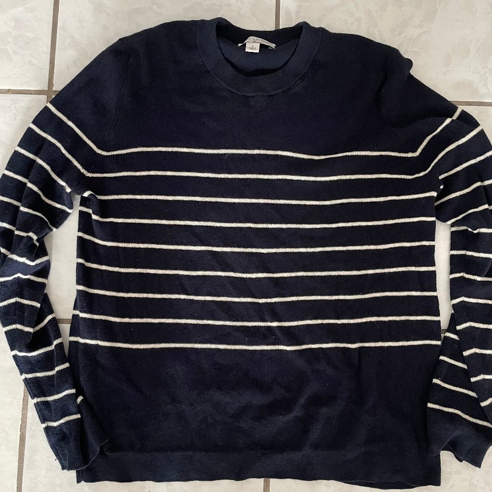 Women's Striped Crewneck Pullover Sweater - Nili Lotan x Target Navy L